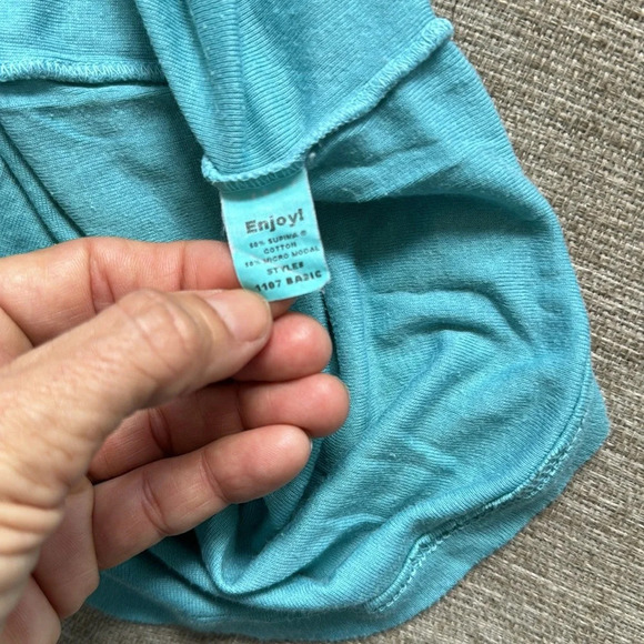 Michael stars one size fits most turquoise blue t shirt - Picture 5 of 8